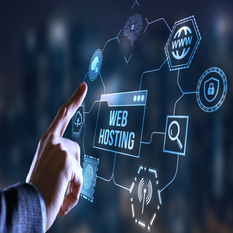 Website hosting server illustration
